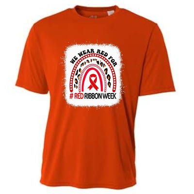 In October We Wear Red Ribbon Week Awareness Cooling Performance Crew T-Shirt