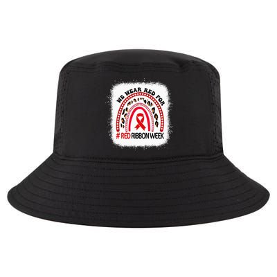 In October We Wear Red Ribbon Week Awareness Cool Comfort Performance Bucket Hat