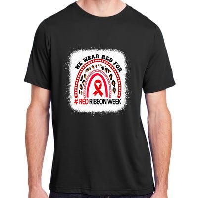 In October We Wear Red Ribbon Week Awareness Adult ChromaSoft Performance T-Shirt