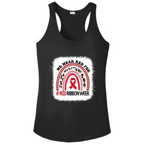 In October We Wear Red Ribbon Week Awareness Ladies PosiCharge Competitor Racerback Tank