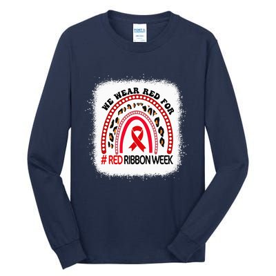 In October We Wear Red Ribbon Week Awareness Tall Long Sleeve T-Shirt