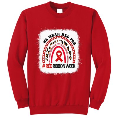 In October We Wear Red Ribbon Week Awareness Sweatshirt