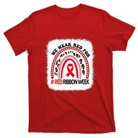 In October We Wear Red Ribbon Week Awareness T-Shirt