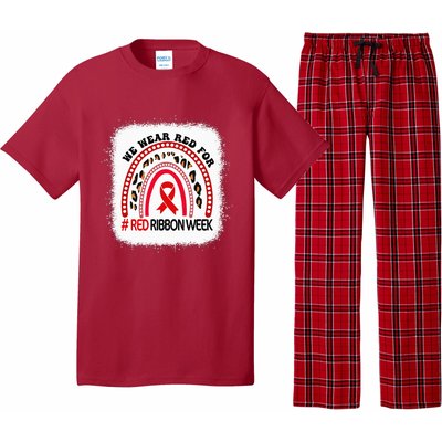 In October We Wear Red Ribbon Week Awareness Pajama Set