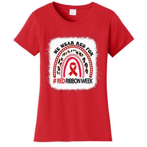 In October We Wear Red Ribbon Week Awareness Women's T-Shirt