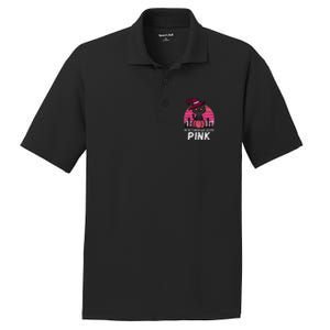 In October We Wear Pumpkin Cat Breast Cancer Awareness PosiCharge RacerMesh Polo