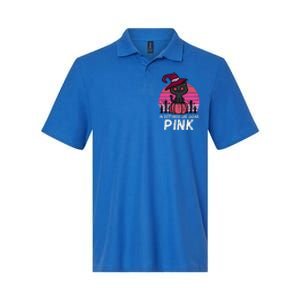 In October We Wear Pumpkin Cat Breast Cancer Awareness Softstyle Adult Sport Polo