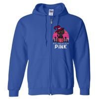 In October We Wear Pumpkin Cat Breast Cancer Awareness Full Zip Hoodie