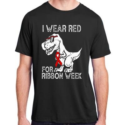 In October We Wear Red Ribbon Squad Week Awareness Adult ChromaSoft Performance T-Shirt