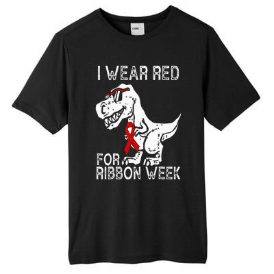 In October We Wear Red Ribbon Squad Week Awareness Tall Fusion ChromaSoft Performance T-Shirt