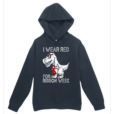 In October We Wear Red Ribbon Squad Week Awareness Urban Pullover Hoodie