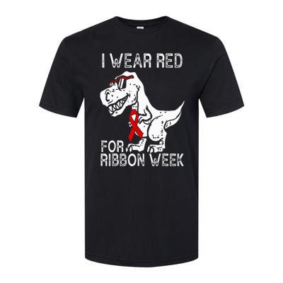 In October We Wear Red Ribbon Squad Week Awareness Softstyle CVC T-Shirt