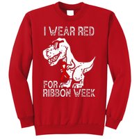 In October We Wear Red Ribbon Squad Week Awareness Sweatshirt