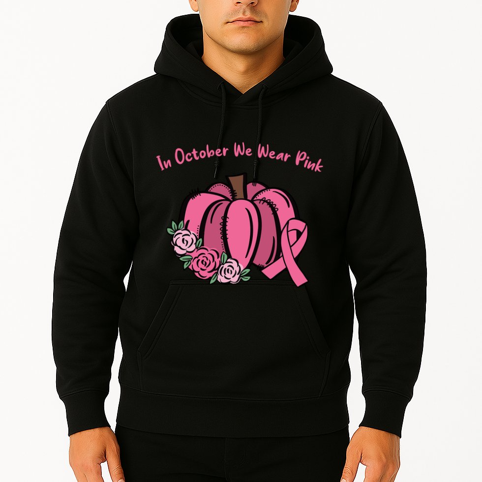 In October We War Pink Autumn Breast Cancer Hoodie