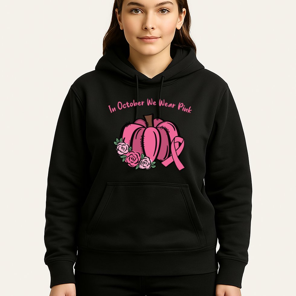 In October We War Pink Autumn Breast Cancer Hoodie