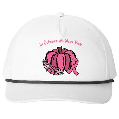 In October We War Pink Autumn Breast Cancer Snapback Five-Panel Rope Hat