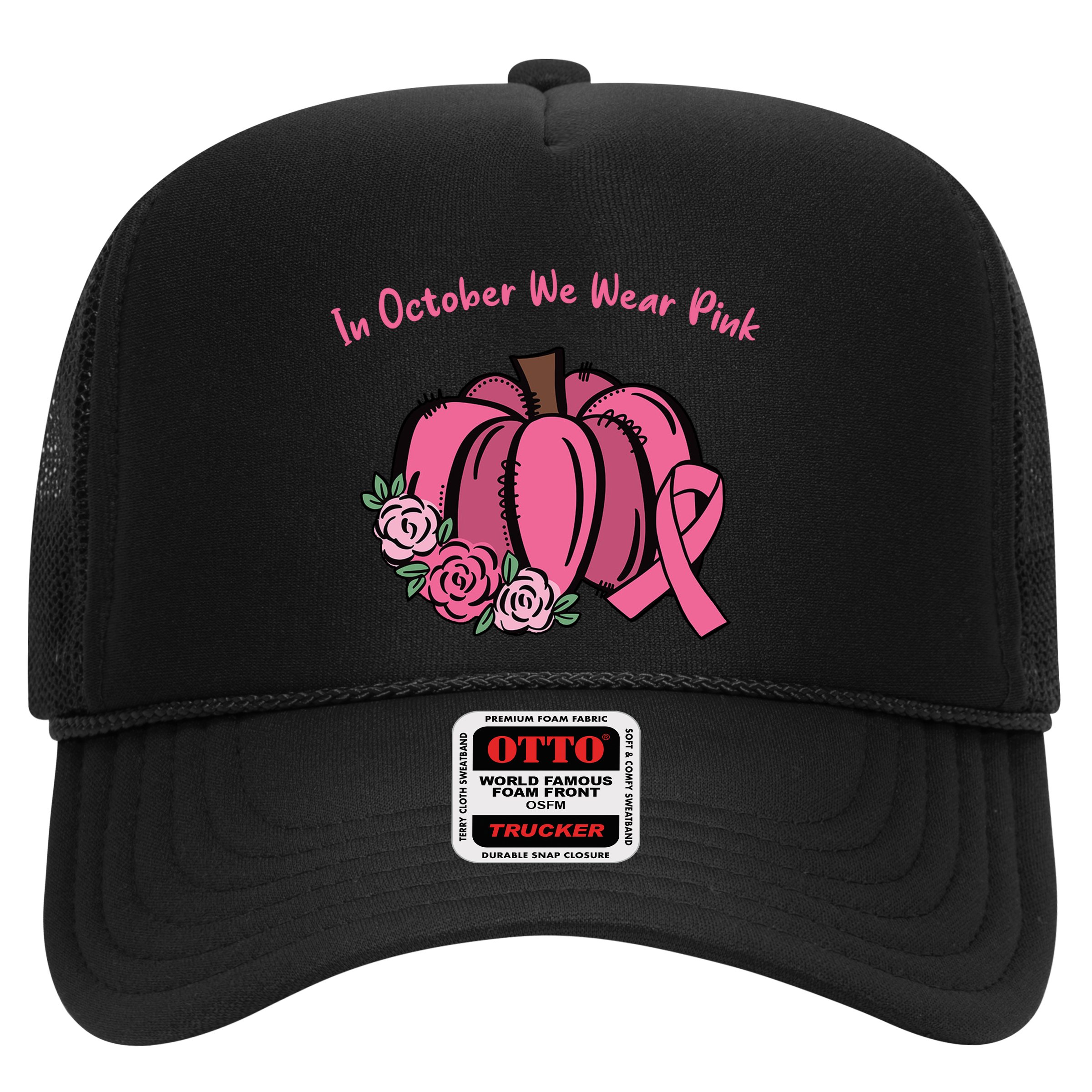 In October We War Pink Autumn Breast Cancer Hat