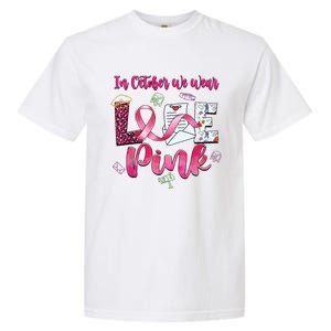 In October We Wear Love Postal Worker Breast Cancer Garment-Dyed Heavyweight T-Shirt