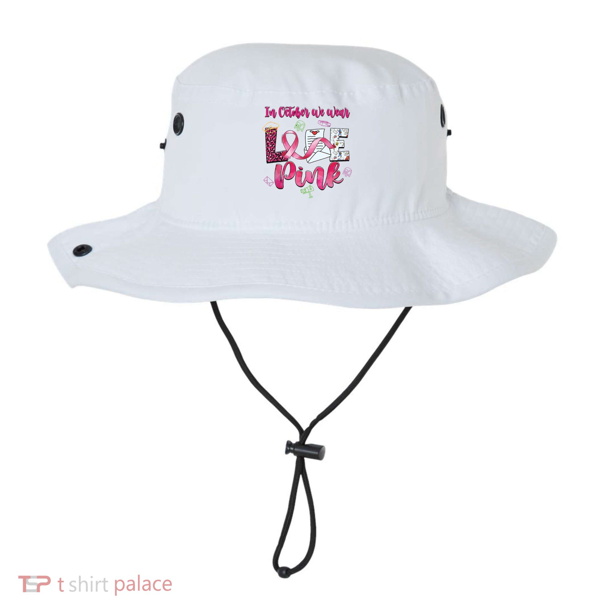 In October We Wear Love Postal Worker Breast Cancer Bucket Hat