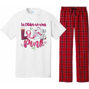 In October We Wear Love Postal Worker Breast Cancer Pajama Set