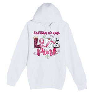 In October We Wear Love Postal Worker Breast Cancer Premium Pullover Hoodie