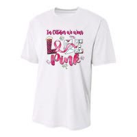 In October We Wear Love Postal Worker Breast Cancer Youth Performance Sprint T-Shirt