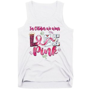 In October We Wear Love Postal Worker Breast Cancer Tank Top