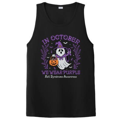 In October We Wear Purple Rett Syndrome Awareness Halloween PosiCharge Competitor Tank