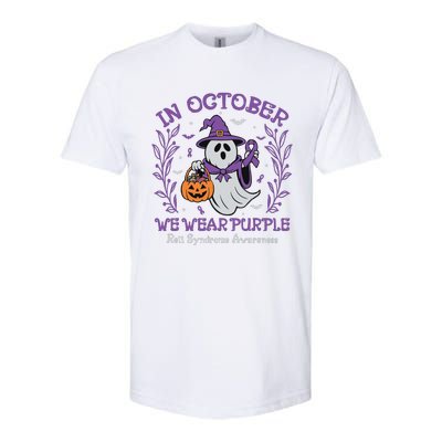 In October We Wear Purple Rett Syndrome Awareness Halloween Softstyle CVC T-Shirt