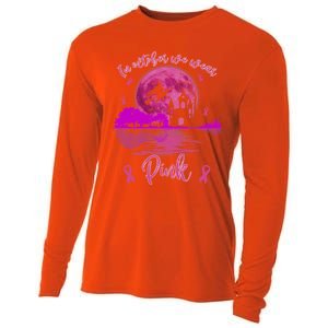 In October We Wear Pink Breast Cancer Awareness Moon Witch Great Gift Cooling Performance Long Sleeve Crew