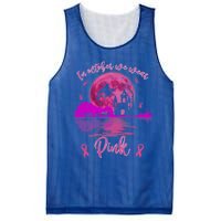 In October We Wear Pink Breast Cancer Awareness Moon Witch Great Gift Mesh Reversible Basketball Jersey Tank