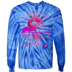 In October We Wear Pink Breast Cancer Awareness Moon Witch Great Gift Tie-Dye Long Sleeve Shirt