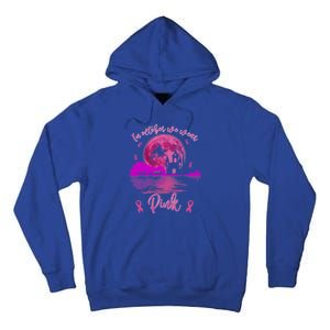 In October We Wear Pink Breast Cancer Awareness Moon Witch Great Gift Tall Hoodie