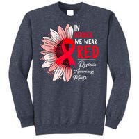 In October We Wear Red Sunflower Dyslexia Awareness Month Sweatshirt