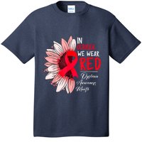 In October We Wear Red Sunflower Dyslexia Awareness Month T-Shirt