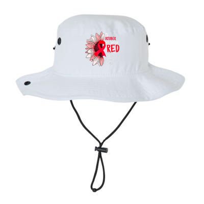 In October We Wear Red Sunflower Dyslexia Awareness Month Legacy Cool Fit Booney Bucket Hat