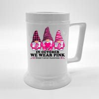 In October We Wear Unicorn Breast Cancer Awareness Beer Stein