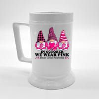 In October We Wear Unicorn Breast Cancer Awareness Beer Stein