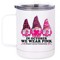 In October We Wear Unicorn Breast Cancer Awareness 12 oz Stainless Steel Tumbler Cup