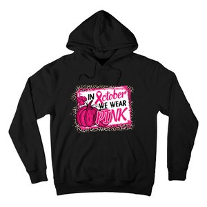 In October We Wear Pink Thanksgiving Breast Cancer Support Hoodie