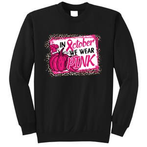 In October We Wear Pink Thanksgiving Breast Cancer Support Sweatshirt