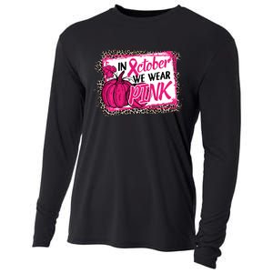 In October We Wear Pink Thanksgiving Breast Cancer Support Cooling Performance Long Sleeve Crew