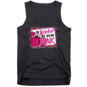 In October We Wear Pink Thanksgiving Breast Cancer Support Tank Top