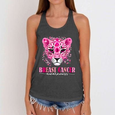 In October We Wear Pink Cute Little Lion Breast Cancer Women's Knotted Racerback Tank