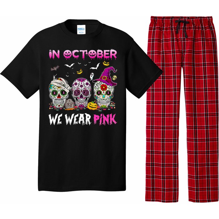 In October We Wear Breast Cancer Awareness Pajama Set