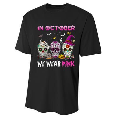 In October We Wear Breast Cancer Awareness Performance Sprint T-Shirt