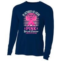 In October We Wear Pink Ribbon Breast Cancer Awareness Cooling Performance Long Sleeve Crew