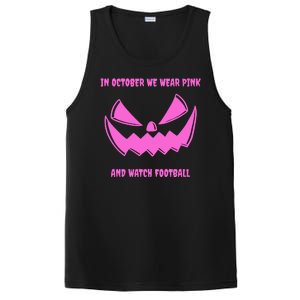 In October We Wear Pink And Watch Football Breast Cancer PosiCharge Competitor Tank