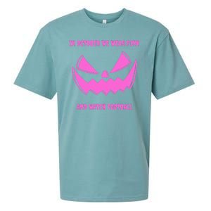 In October We Wear Pink And Watch Football Breast Cancer Sueded Cloud Jersey T-Shirt