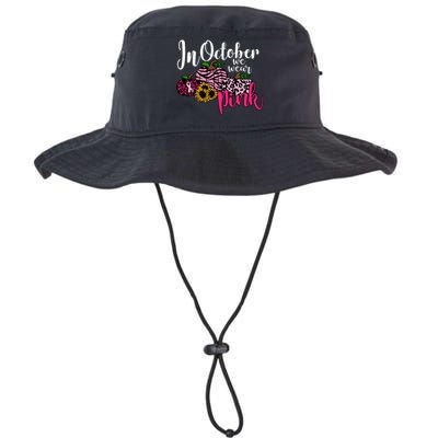 In October We Wear Pink Fall Autumn Support Breast Cancer Legacy Cool Fit Booney Bucket Hat